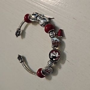 FSU bracelet with assorted charms